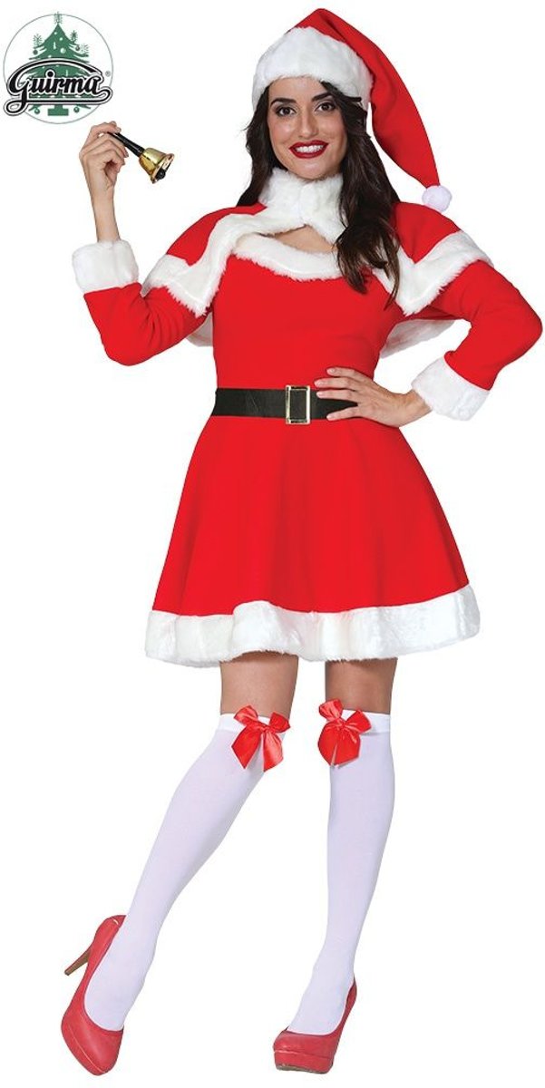 Kerst & Oud & Nieuw Kostuum | Kerstvrouw Vivian Kostuum | Maat 36-38 | Kerst | Verkleedkleding